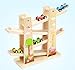 WOOKA Wooden Race Track Car Ramp Racer with 4 Mini Cars First Wood Toy for Toddlers, 1 2 Years Old Boys and Girls