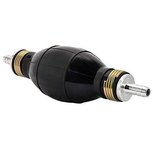 WarmCare 8mm Black Rubber Fuel Transfer Pump Hand Primer Gasoline Petrol Pump Bulb One Way Valve Universal Vacuum Fuel Line for Diesel Marine Boat Accessories