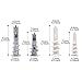 Hilitchi 160-Pieces Large/Small Zinc Plastic Self Drilling Drywall Hollow-Wall Anchor Assortment Kit