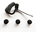 Ear Tips Replacement,HONSHOOP Original Black Rubber Earbuds and Sponge Covers,Perfect for All K6&K10 Bluetooth Earpiece with Multi-size(Large,Medium and Small)