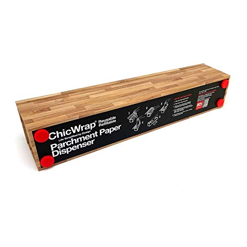 ChicWrap Butcher Block Parchment Paper Dispenser with 15"x 164' (205 Sq
