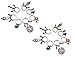 Hyamass 14pcs Antique Silver Coin Colorful Beads Charms Pendant Rings Set Hair Clip Headband Hair Accessories