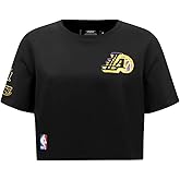 Pro Standard Womens NBA Los Angeles Lakers Mash Up Short Sleeve Boxy Tee Black S