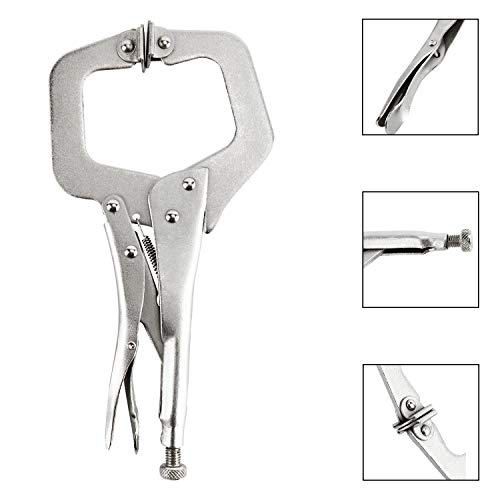 YaeGarden 11'' C Clamp Locking Pliers Vise Grip Adjustable w/Swivel Pad (5)