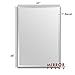 MIRROR TREND Premium Large Frameless Wall Mirror with Streamlined 1 Inch Bevel and with Solid Wood Backing Panel for Bathroom, Vanity, Bedroom, Living Room. (24