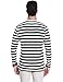 Sykooria Men's Black White Color Block Striped Top Tees Crew Neck Basic Stripes Long Sleeve Cotton T-Shirts Halloween Shirts for Mens
