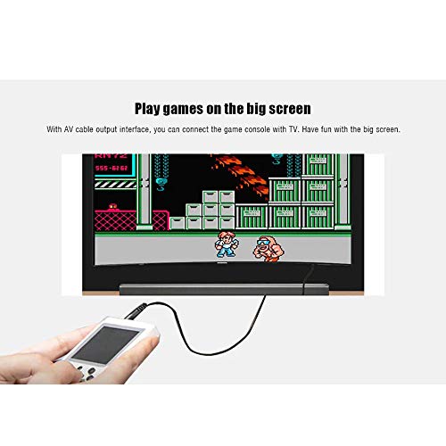 Handheld Game Console Retro Video Game Player 3" Color LCD Screen Portable Arcade Gaming System Birthday Gift Mini Built-in 168 Classic Games Console Presents for Kids Children Adults -03 (Black) - Thumbnail 6