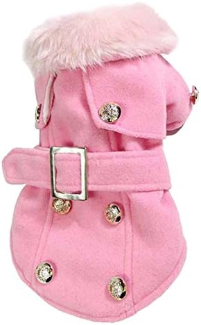 Luxury Warm Jacket Puppy Clothes Pet Clothing (XL, Pink)
