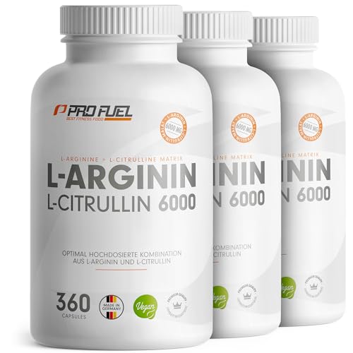 L-Arginin + L-Citrullin-Malat Kapseln 1080x - optimal hochdosiert mit 6000 mg pro Tag aus L-Arginin (2400 mg) + L-Citrullin-Malat (3600 mg) - laborgep