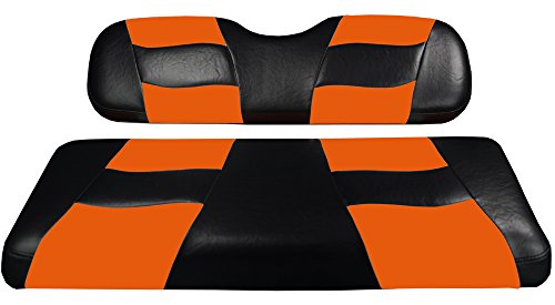 Madjax Riptide Black/Orange Two-Tone Rear Seat Covers for Go