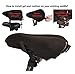 LuxoBike Gel Bike Seat Cover Padded Bicycle Seat Covers for Men - Comfort Extra Soft Padded Gel Bicycle Seat Pad - Spin Bike Seat Cushion Pads - Cycling, Spinning Class, Exercise Bike Stationary Cycle
