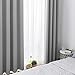 Vangao Room Darkening Curtains 84 inches Length Gray Window Treatment Triple Weave Blackout Drapes for Bedroom, Grommet Top, 2 Panels, Grey