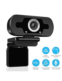 LARMTEK - Cámara para ordenador portátil con cámara   Full HD 1080P para videoconferencia y videocámara, cámara   Pro Stream con conexión Plug and Play