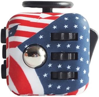 Coopei Fidget toys Cube for Fidgeters! Stress Relief Anxiety Attention Desk Toy for Adult and Children (USA Flag)