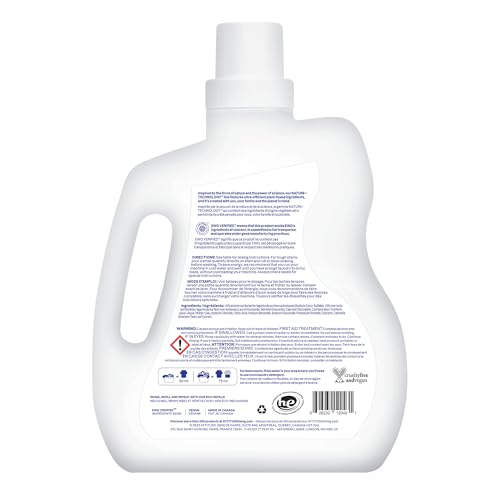 ATTITUDE Liquid Laundry Detergent, EWG Verified, HE Compatible, Plant-Based & Vegan, Natural Laundry Soap, Unscented, 40 Loads, 67.6 Fl Oz