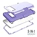 Galaxy S8 Plus Case, KAMII 3 in1 [Shockproof] Drop-Protection Hard PC Soft Silicone Combo Hybrid Impact Defender Heavy Duty Full-Body Protective Case Cover for Galaxy S8 Plus (Light Purple)