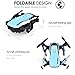 SIMREX X300C Mini Drone RC Quadcopter Foldable Altitude Hold Headless RTF 360 Degree FPV Video WiFi 720P HD Camera 6-Axis Gyro 4CH 2.4Ghz Remote Control Super Easy Fly for Training(Blue)