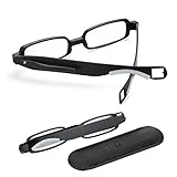 Mens Womens Reading Glasses 2.5 Portable Folding