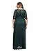 Chicwe Women's Plus Size Stretch Lined Floral Lace Maxi Dress with 3/4 Sleeves - Evening Wedding Party Cocktail Dress …