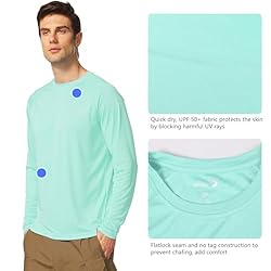 baleaf Men's Sun Protection Shirts UV SPF T-Shirts