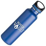 Water Vault K2 Hydro Stainless Steel Insulated Water Bottle, Double Wall Vacuum Thermos Flask - 20 oz. Standard Mouth - Matte Blue