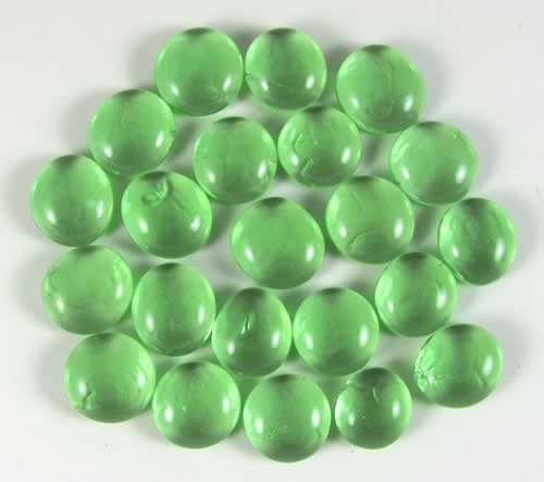 Light Green 17-19mm Glass Bead Tokens (22)