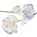 LOUJLU Gold Foil Rose Artificial Forever Flowers with Love Shaped Base Unique Gift for | Mother’s Day | Valentine's Day | Anniversary | Birthday | Wedding | with Exquisite Box Pack（Colorful）