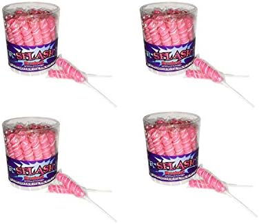 COLORSPLASH LOLLIPOPS Jar, 30 Pops, 12.69 oz, Bubblegum (4 Pack)