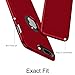 ThreeHundred iPhone 7 Plus Case Slim Fit Plastic pc Hard Shell Full Protective and Lining Microfiber Cloth Built in Metal Plate [B-MP] Work with Magnetic Car Mount Cover for Apple iPhone 7 Plus - Red