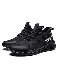 Pozvnn - Zapatillas de deporte para hombre, de malla, ultraligeras, transpirables, atléticas, para correr, caminar, gimnasio, moda
