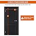 WENFENG Magnetic Screen Door, Heavy Duty Bug Screen Door with Full Frame Velcro Fits Door Size Up to 34 x 82 inch Max - Black