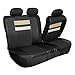 FH Group PU006BEIGE115 Universal Fit Full Set Leather Beige Automotive Seat Covers fits most Cars, SUVs, and Trucks (Airbag Safe and Split Bench Ready)