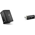 Bose S1 Pro+ Portable Bluetooth Speaker Wireless PA System, Black, and XLR Wireless Mic/Line Transmitter