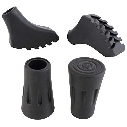 Buy VIVE Trekking Pole Tips (4 Pack) 1/2 Inch Replacement Rubber