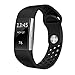 SWEES Silicone Sport Bands Compatible Fitbit Charge 2, Breathable Sport Replacement Bands with Air Holes Small & Large (5.7