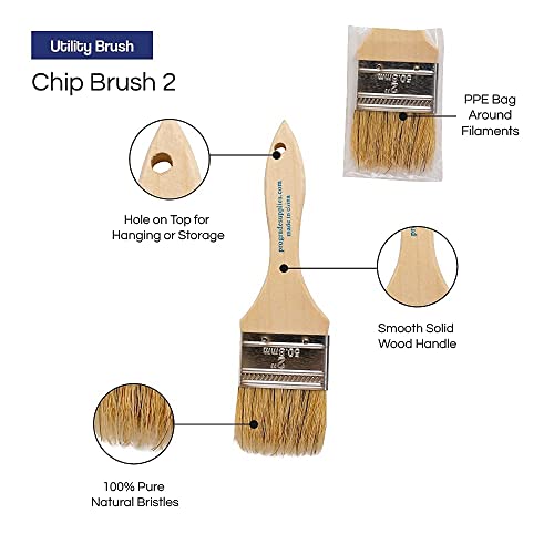 Pro Grade Chip Paint Brushes 24 Piece Variety Chip Brush Set