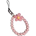 TypoGrove Yellow Mobile Phone Strap Beaded Flower Bracelet Creative Hanging Rope Keychain Mobile Phone Lanyard Beaded Flower Anti-Lost Phone Case Lanyard Wrist Strap Cell Phone Charms Accessories - View #12