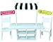 18 Inch Doll Concession Table Painted White, 2 White Chairs & 3 Interchangeable Signs/2 Removable Poles, Perfect for American Girl Doll Furniture & More! Doll Table & Chair Set/Concession Stand