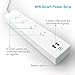 Fujimoto Dengyo HLT WiFi Smart Power Strip Surge Protector Compatible with Alexa Google Assistant, Smart Multi Plug Outlet with 4 Outlet and 2 USB Port