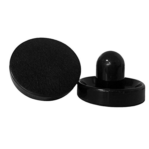 Dovewill 2 Pieces Durable Plastic Air Hockey Pushers Goal Handles Paddles Replacement for Game Tables - Choice of Color and Size - Black, Large - Thumbnail 6
