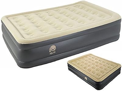 Trendi Deluxe Inflatable High Raised Double Air Bed with Built In Pump