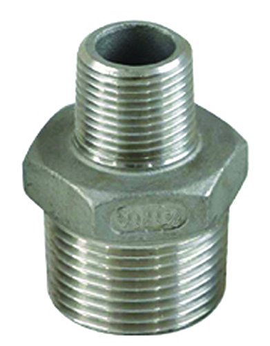 Sirocco V2A Reducing Double Nipple External Thread/External Thread 1 x 0.5 Inch 06210804