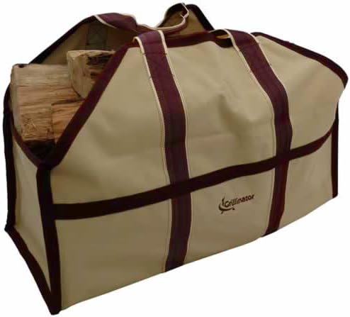 Firewood Log Carrier Tote Bag with Exclusive Grillinator (Earth)