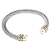 UNY Fashion Jewelry Brand Cable Wire Bangle Elegant Beautiful Imitation Pearl Valentine