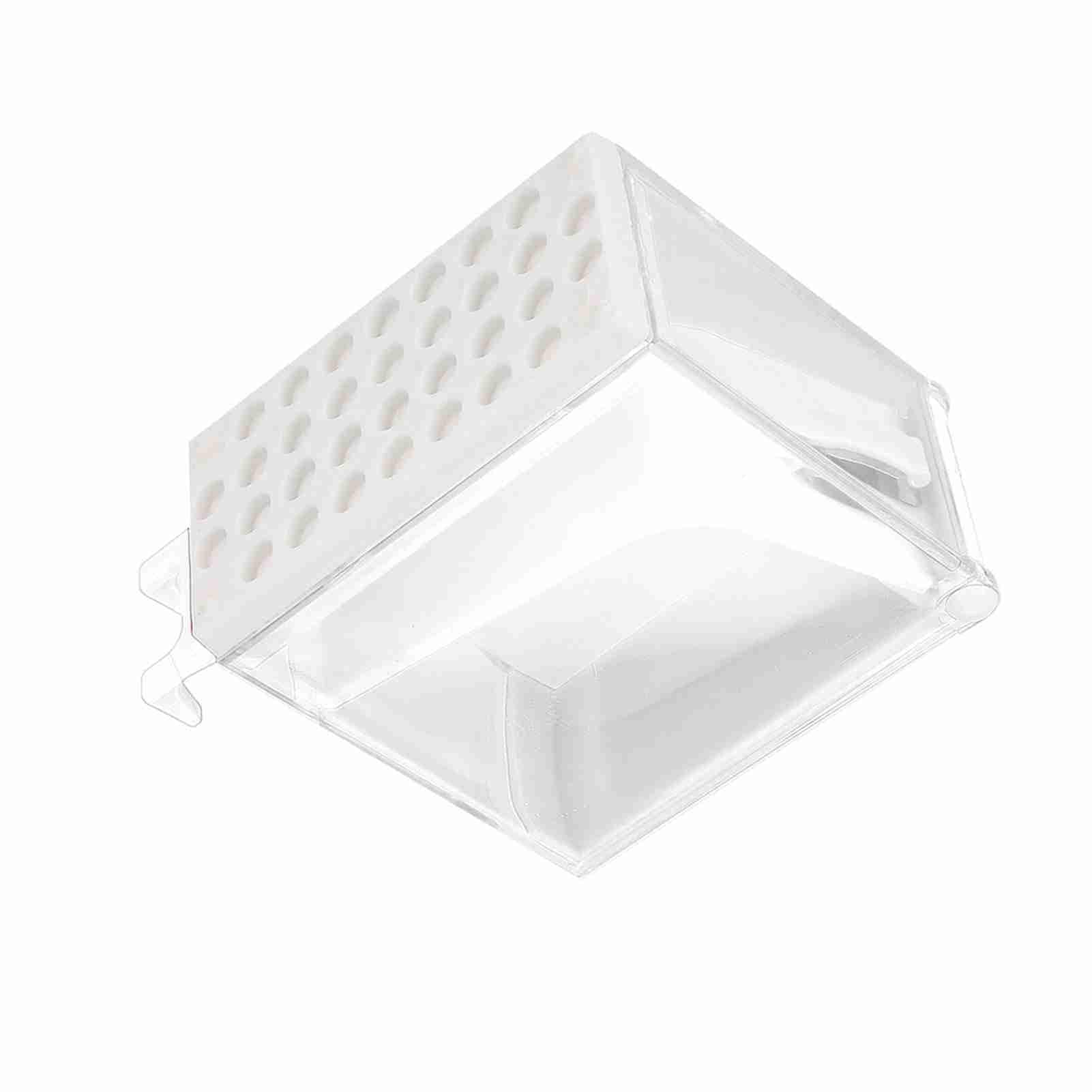 TMISHION Cotton Roll Dispenser for Dental Use Press Type 4 Colors Divider Swab Storage Box Holder (White)