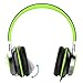 Wackolee Headphones, 015IP Headphones with Microphone for Smartphones Mp3/4 Laptop Computers Tab let MacBook Folding Gaming Earphones (Green)