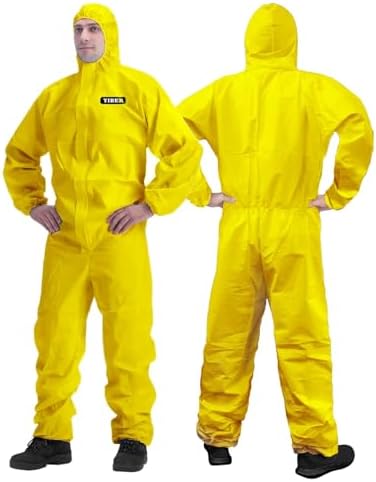 Amazon.com: EraSpooky Yellow Hazmat Suit with Gas Mask : Clothing