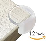 HomySnug Baby Proofing Corner Guards, 12-Pack Clear Soft Child Safety Table Corner Protector