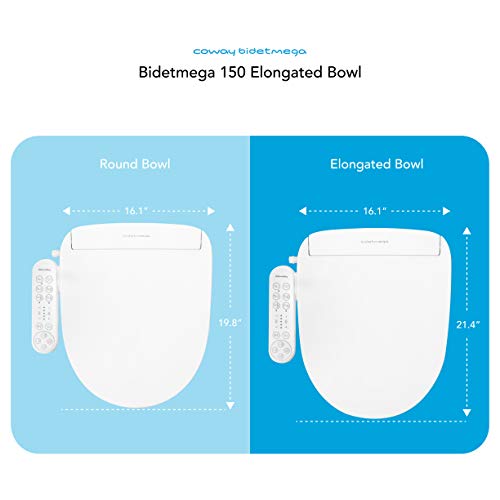 Coway Bidetmega 150 Smart Electronic Bidet Seat with Innovative iWAVE
