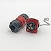 CNLINKO 3 Pin Power Industrial Circular Connector, Male Plug & Female Panel Mount Receptacles Socket Jack, Outdoor Waterproof IP67, AC DC